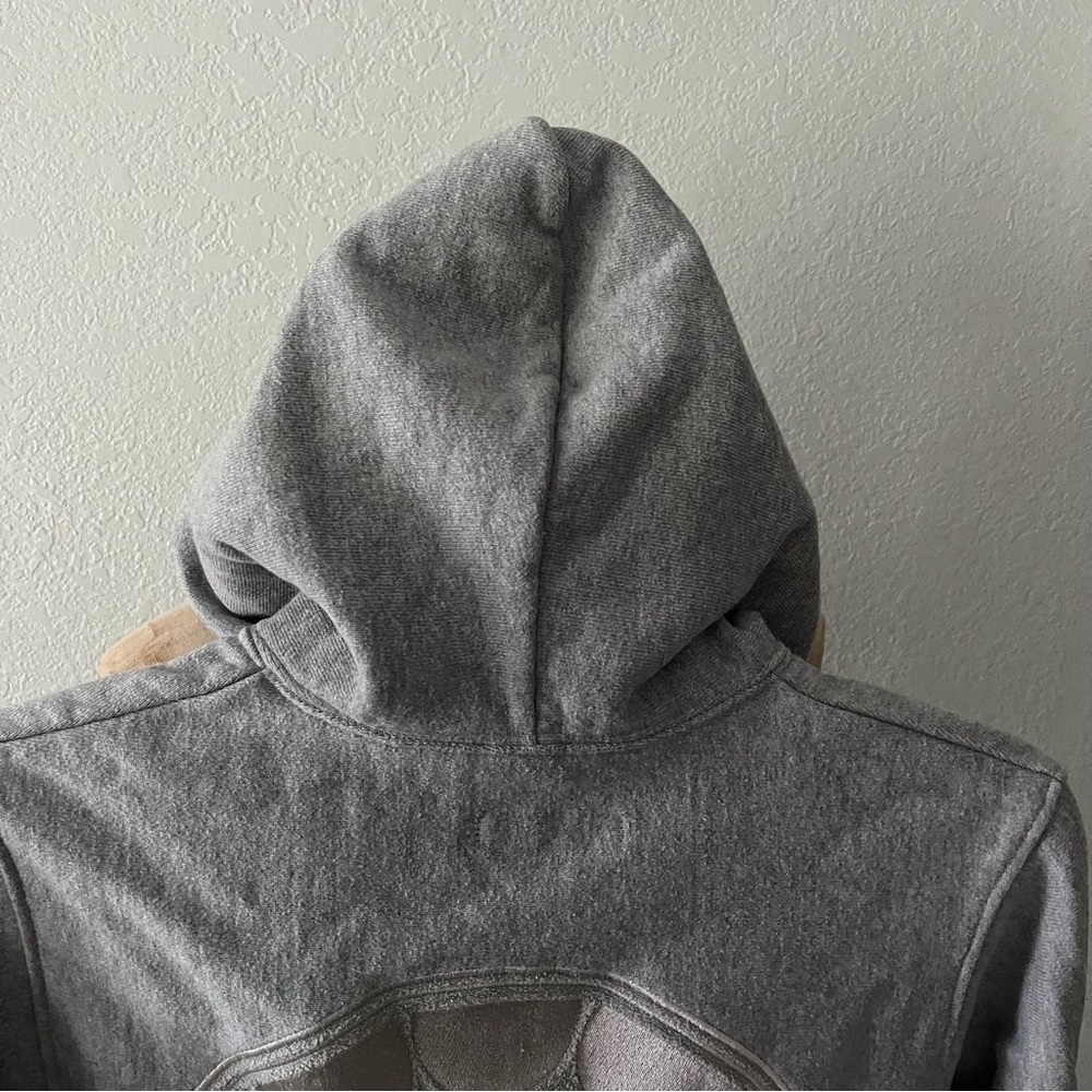 ORIGINAL FAKE sz 1 S Button Down Hoodie Chomper Gray KAWS Japan - Picture 12 of 12